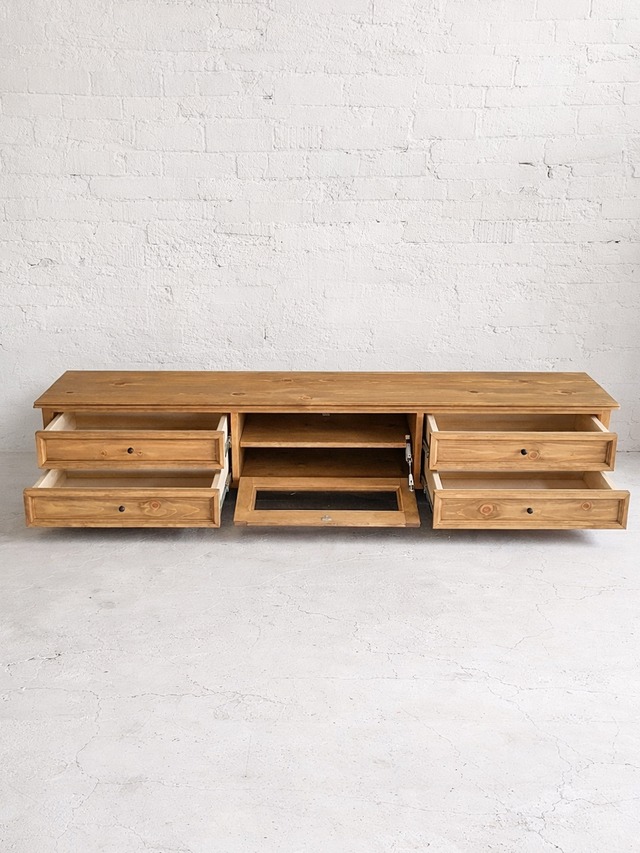 オールドパイン家具風テレビボード (アンティークローボード・オーダーメイド家具)W1500〜1800