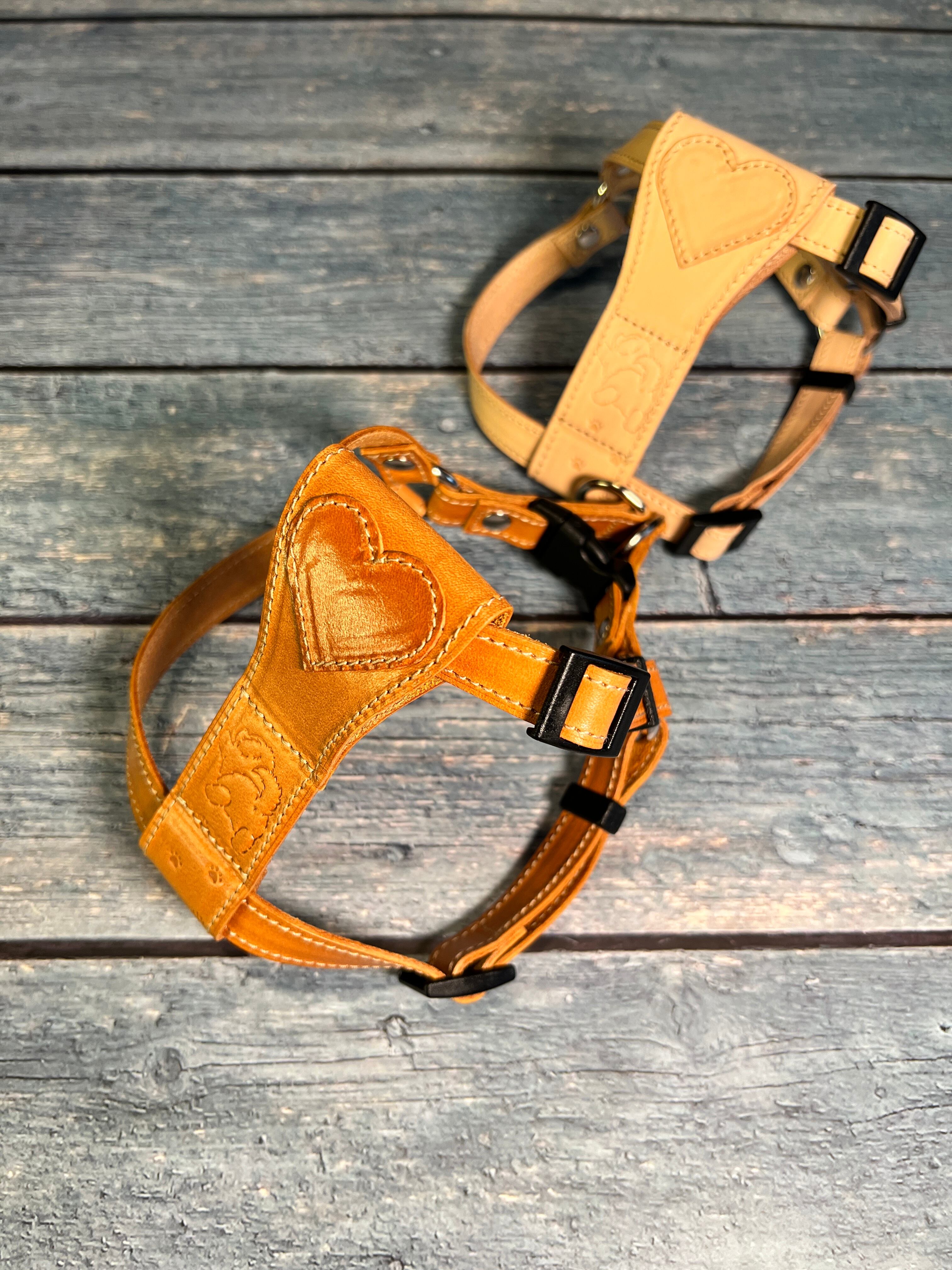 レザーハーネス シンプル胸当てタイプ 愛犬用 本革 名入れ オーダー