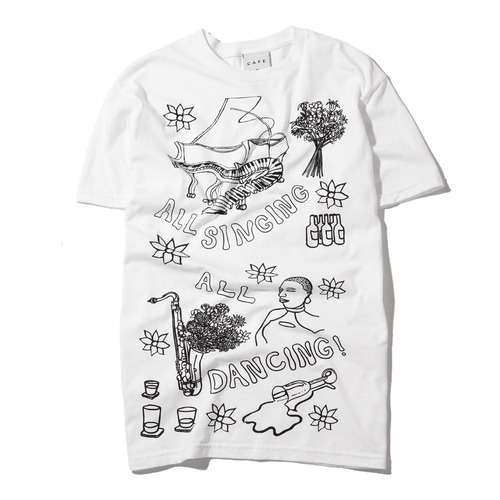 CAFE / GAURAB SKETCHES TEE WHITE