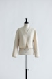REVERSIBLE IVORY NO-COLLAR JACKET 26FW03