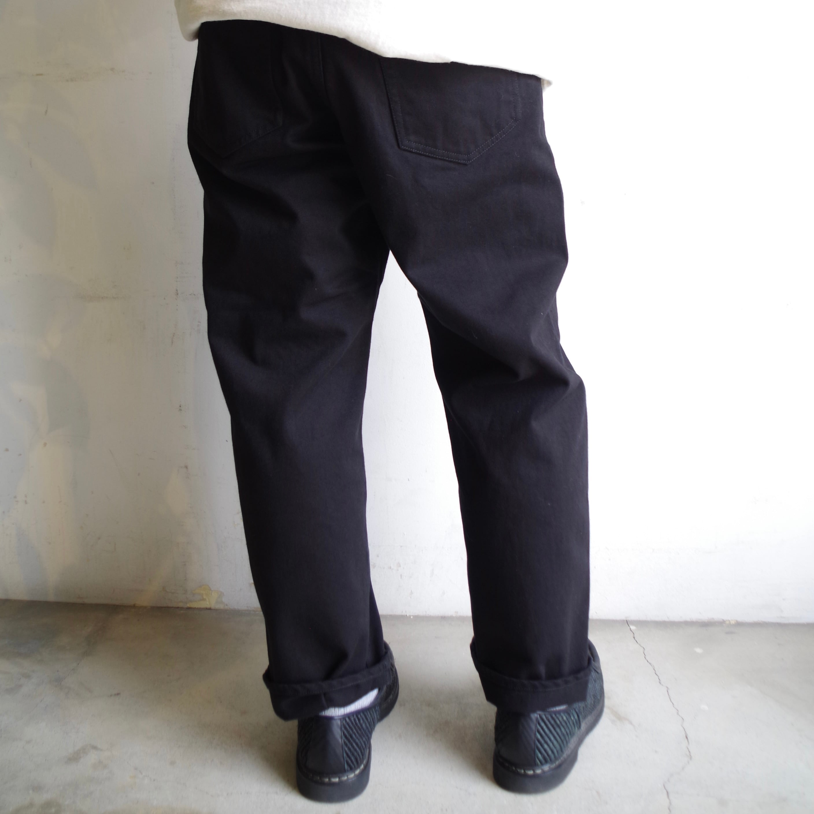HATSKI Back Buckle Denim Black HTK-22011 | 1F Store HATSKI Back Buckle Denim Black HTK-22011 | 1F Store