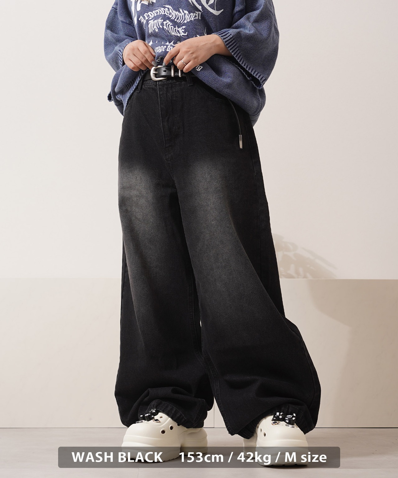 ◆11.5oz バックアーチロゴ ワイドデニムパンツ◆ng-88225