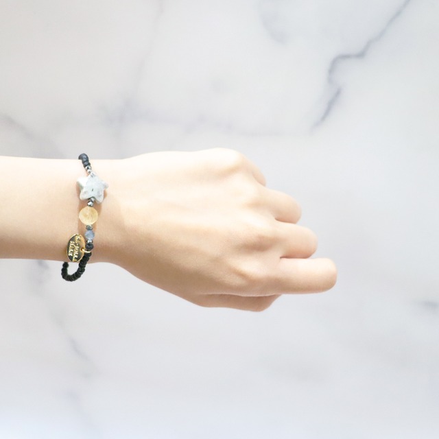 H様専用：【Like a Honey Candy】シトリン×セサミジャスパー×フロストオニキス ブレスレット