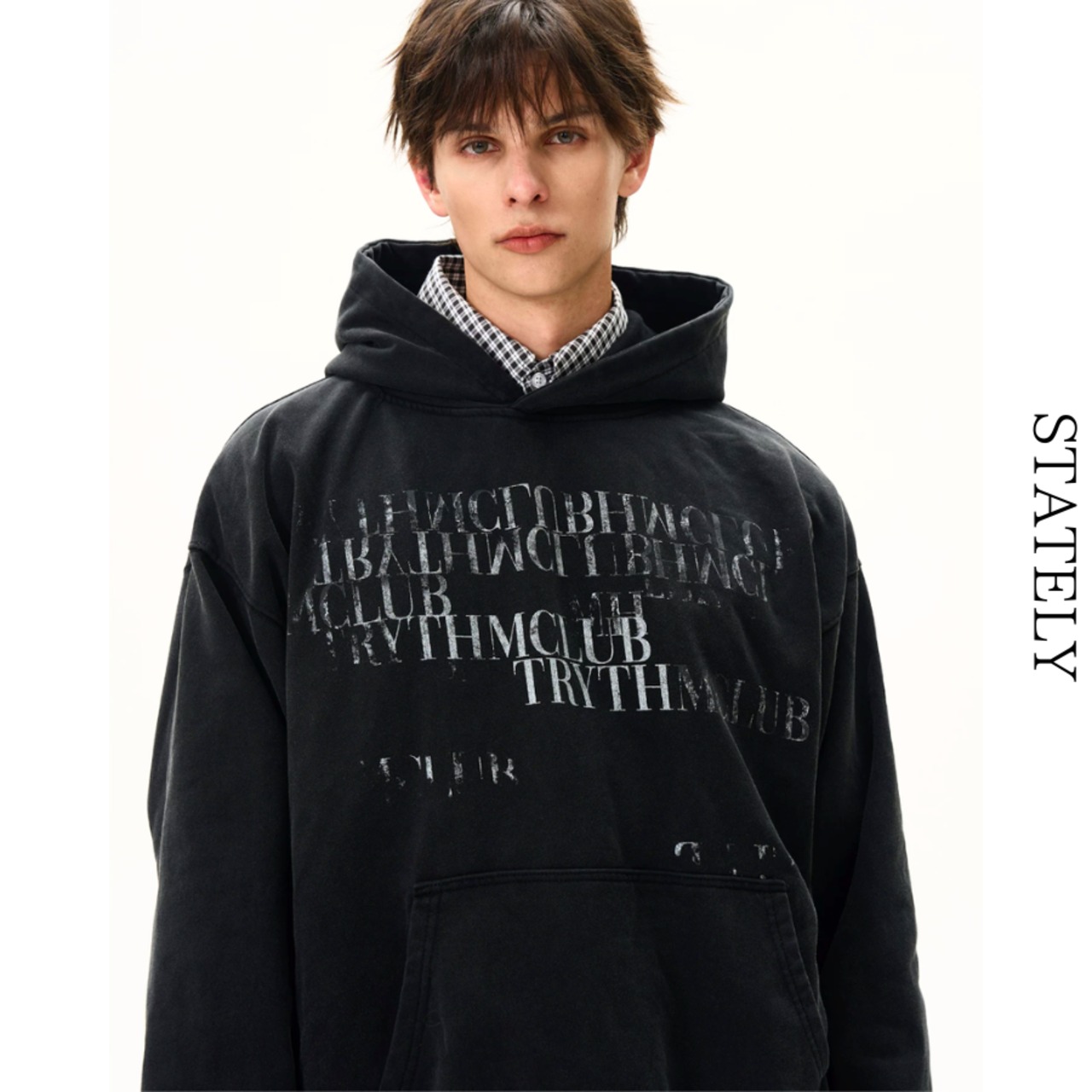 Distressed Type オーバーサイズパーカー/2color_T47・画像6