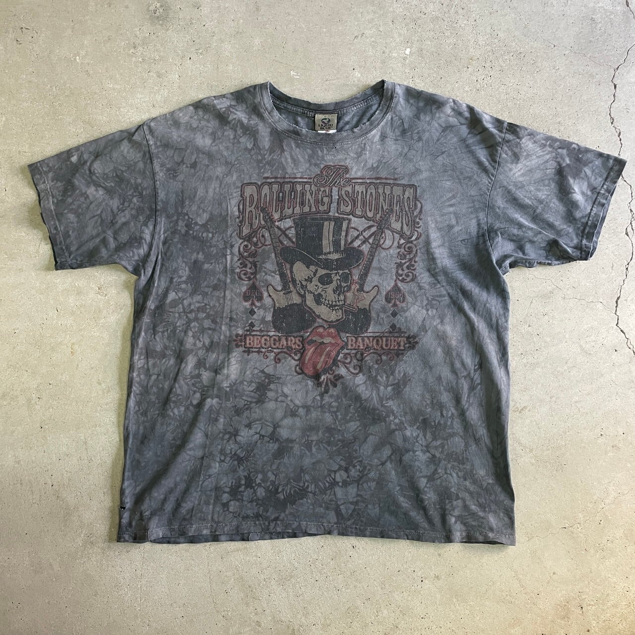 デルタ DELTA THE ROLLING STONES ローリングストーンズ WORLD TOUR 1997-1998 タイダイ柄 両面プリント バンドTシャツ バンT メンズXL /eaa318273