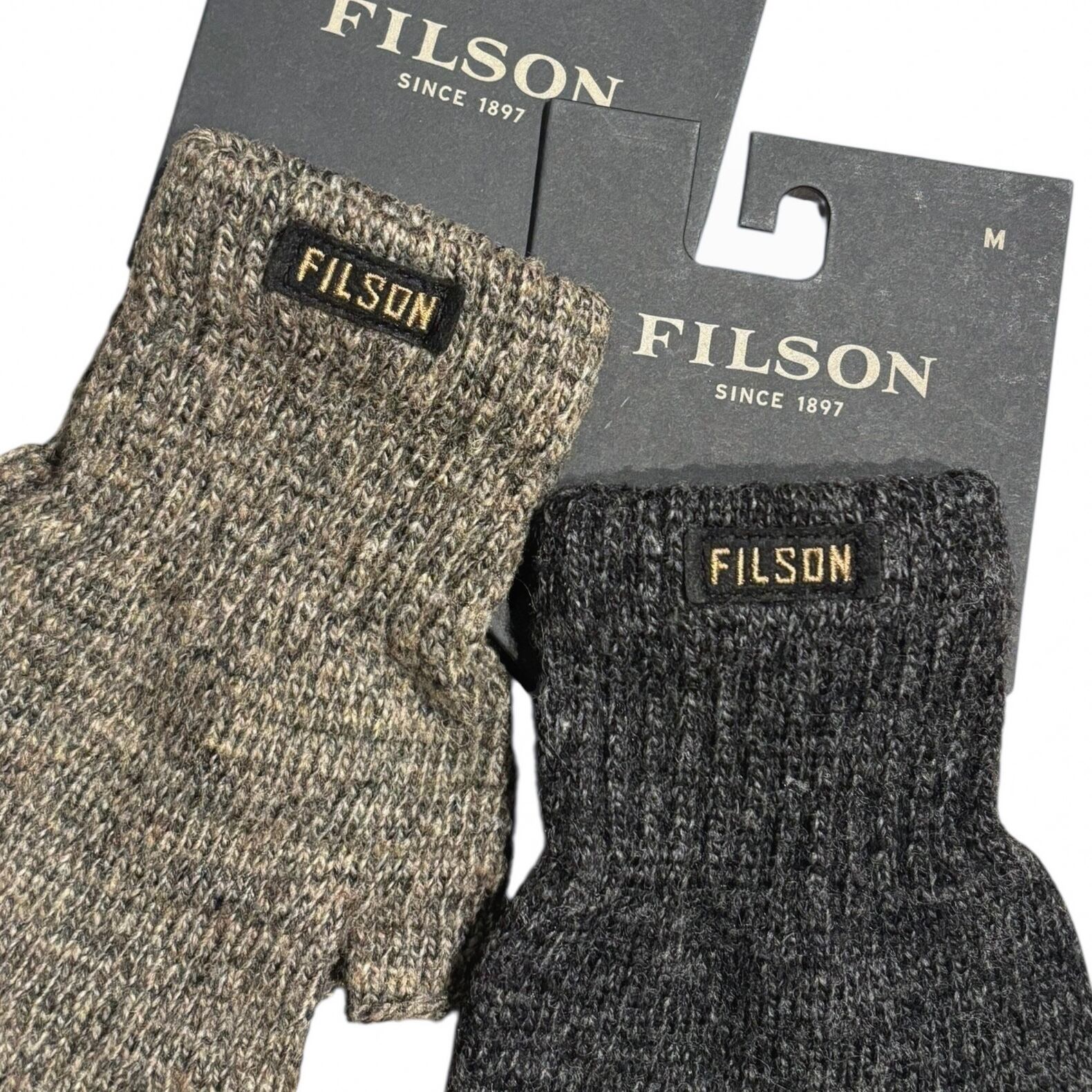 FILSON フィンガーレスニットグローブ チャコール グレー 2点セット L FILSON】FINGERLESS KNIT GLOVES フィンガーレス ニット グローブ