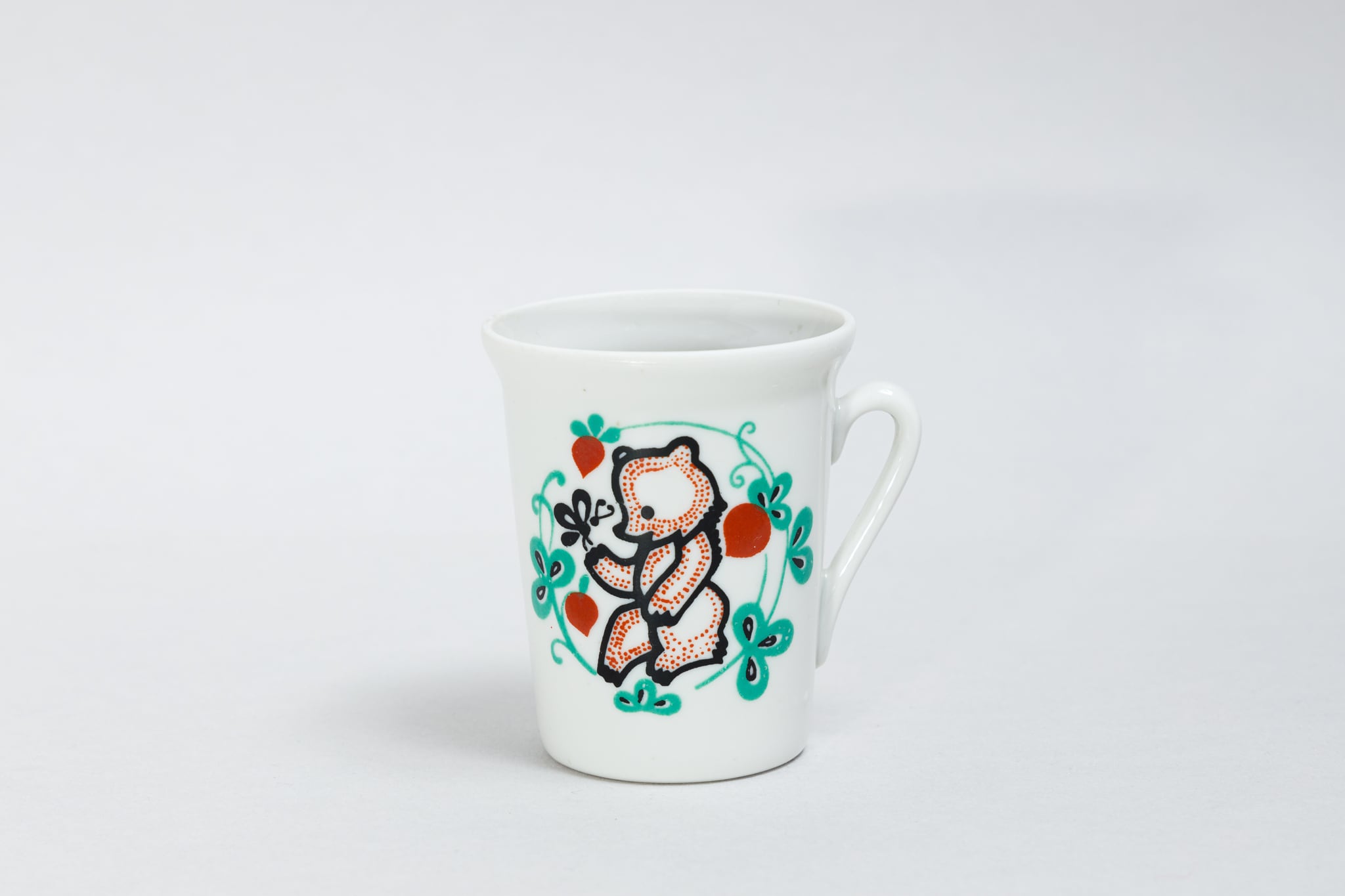 ヴィンテージくまさん柄デミカップ ゴロドニツキー磁器工場 旧ソ連 0339