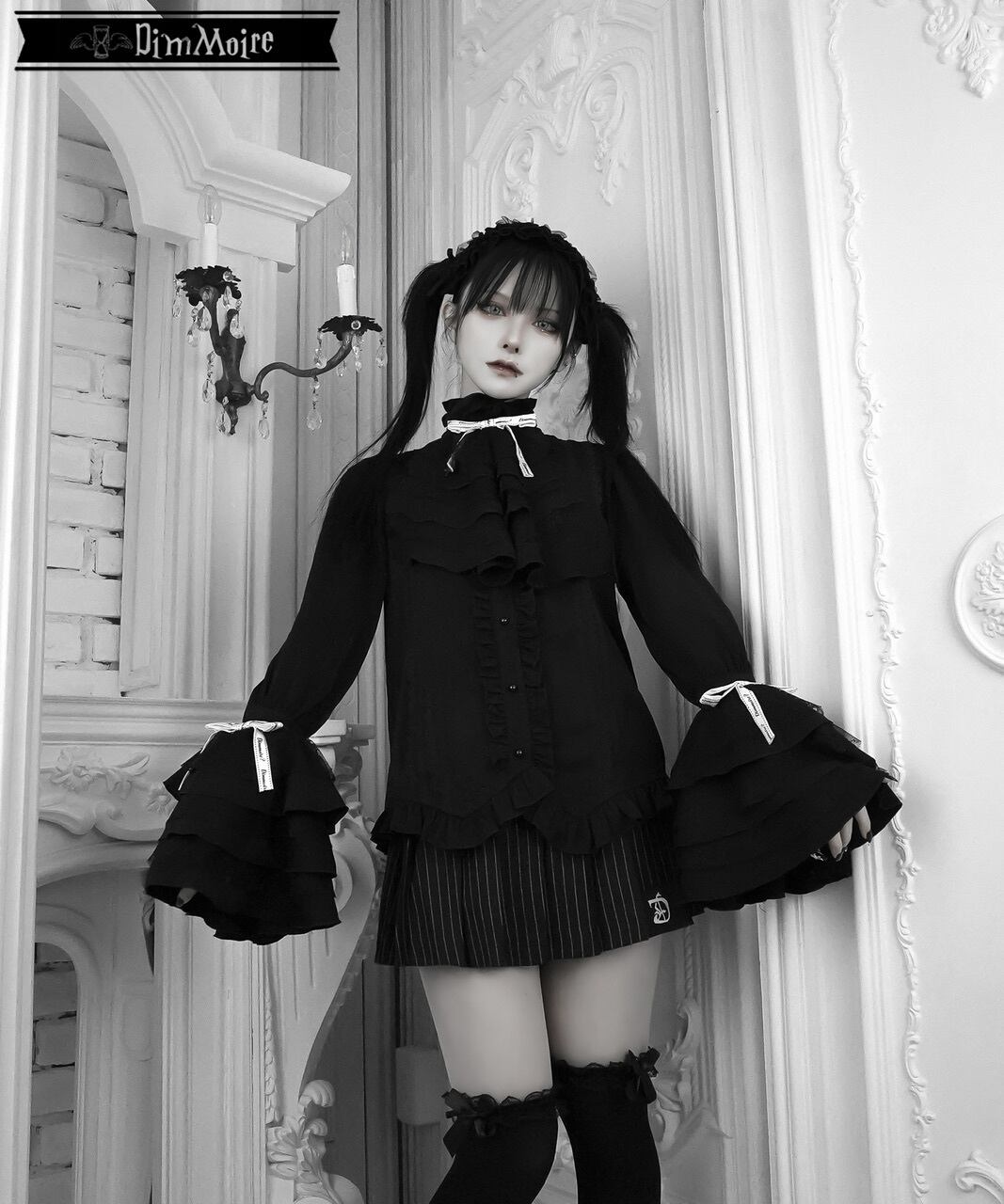 完売 DimMoire ディムモアール おめかし 2way ブラウス 白ホワイト