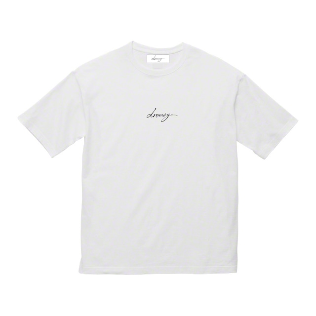 drowsy..EMBROIDERY FRONT LOGO TEE / 23SS / WH