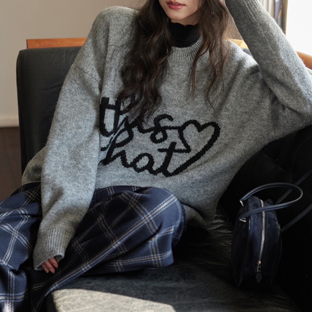 high end style gray sweater
