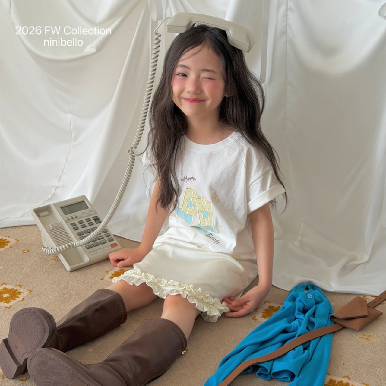 【取寄/韓国直送】ninibello ウェスタンTシャツ｜夏服｜韓国子供服｜26/AT