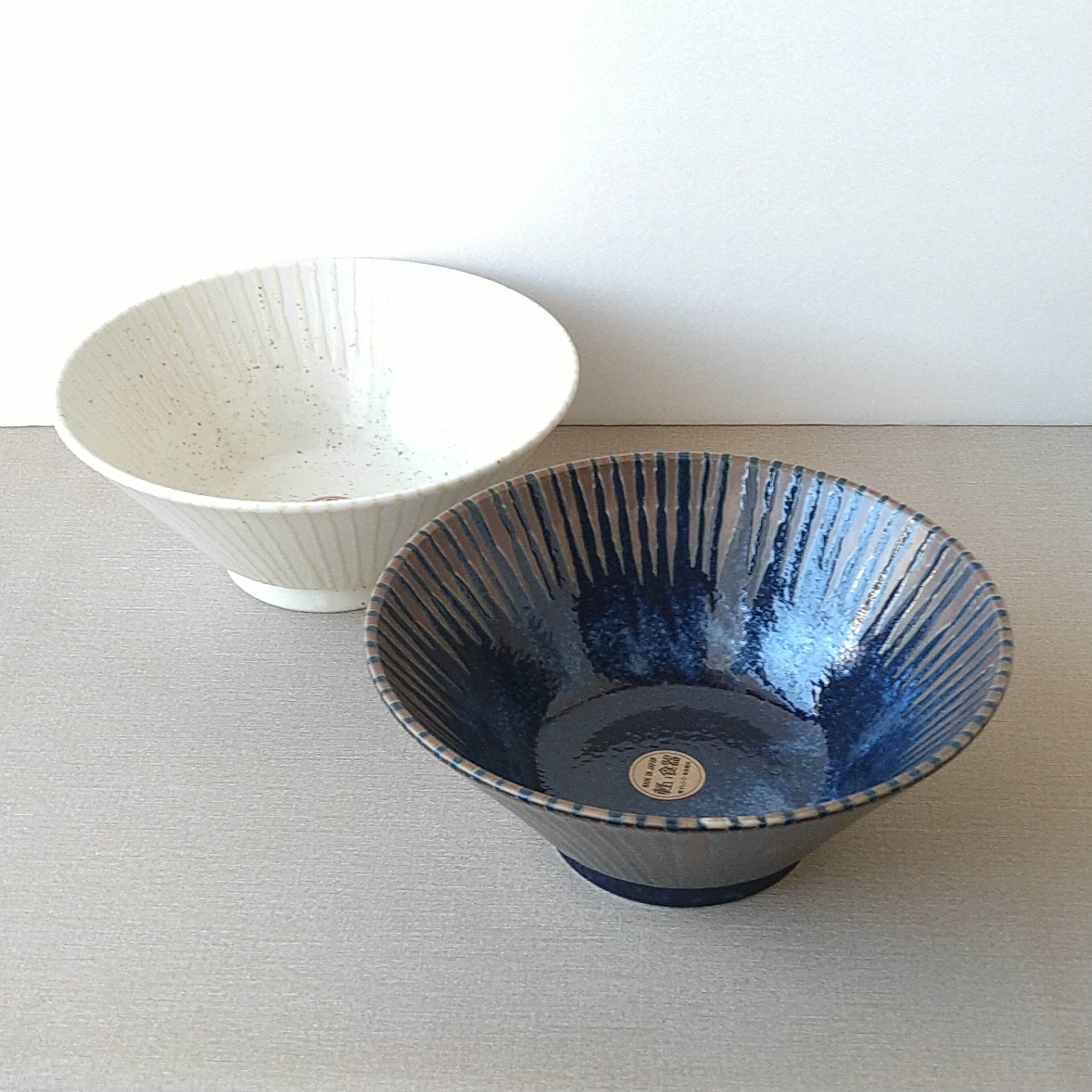 お好きな組み合わせ2枚】日本製 美濃焼 軽量 撥水十草 ネイビー