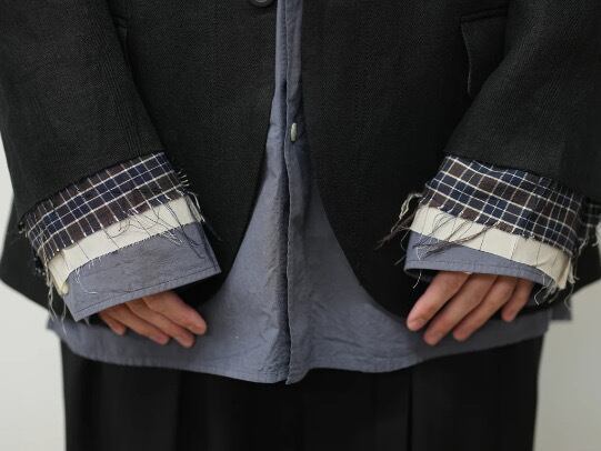 ジャケット・アウター ANCELLM 26SS LAYERED TAILORED JACKET 1 LAYERED TAILORED JACKET(BROWN) – ANCELLM