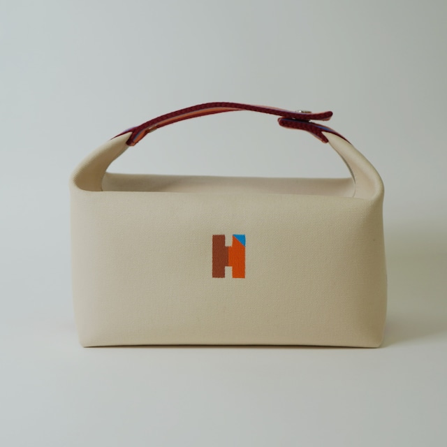 Hermès エルメス ブリッド ア ブラック GM Hパヴィヨン キャンバス ハンドバッグ シルバー金具 Hermès エルメス ブリッド ア ブラック GM Hパヴィヨン キャンバス ハンドバッグ シルバー金具