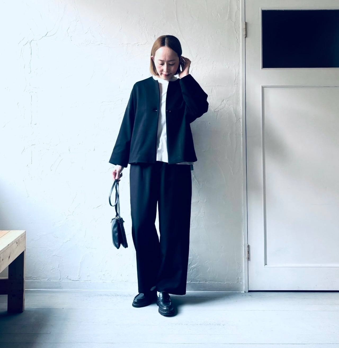 stjarna ilma リネンコクーンテーパードパンツ　クロップド丈90cm stjarna ilma リネンコクーンテーパードパンツ クロップド丈90cm 追加