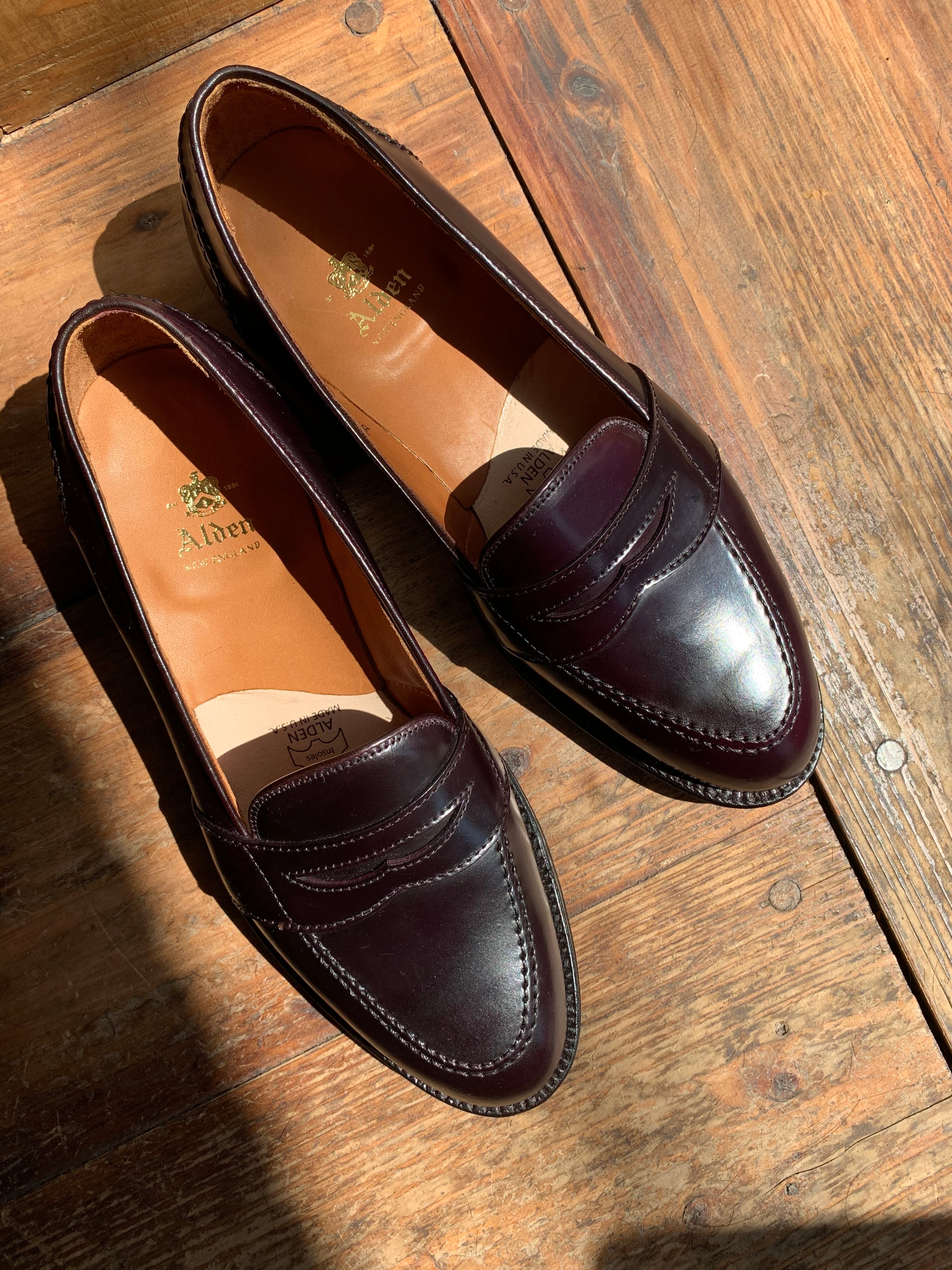 Alden 684” Full Strsp Penny Loafer 9D/ #8 Burgundy Shell Alden 684” Full Strsp Penny Loafer 9D/ #8 Burgundy Shell