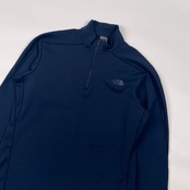 THE NORTH FACE ノースフェイス ハーフジップ ハイネック 長袖シャツ M/ネイビー レディース