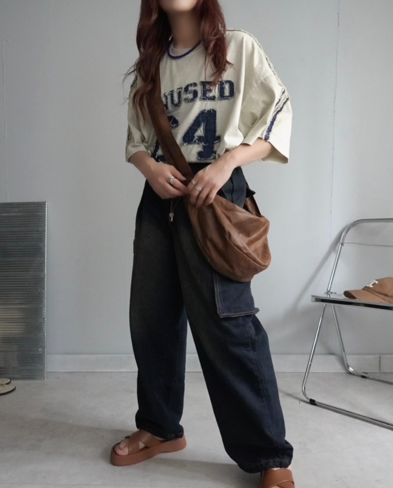 【unused.lab】Sideline denim patch CS/Indigo