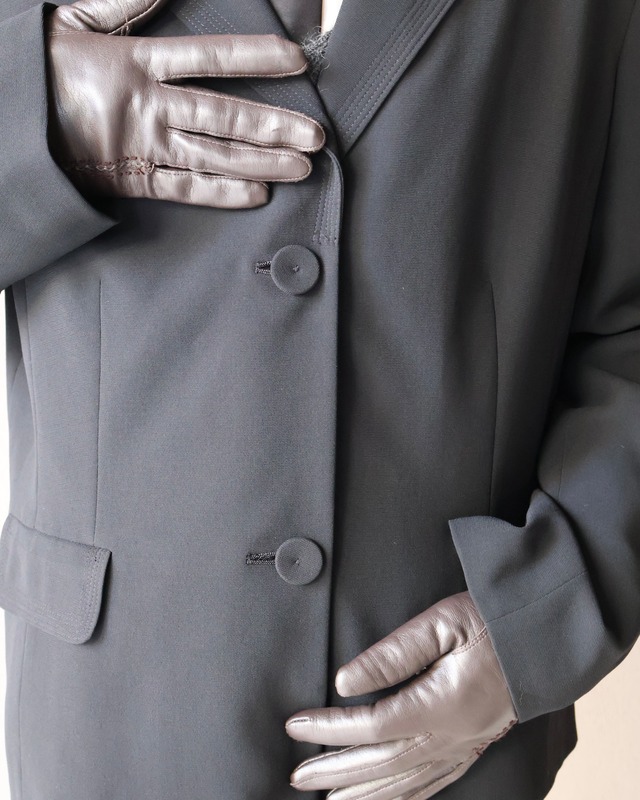 【set sales】lapel stitch tailored & wide straight slacks