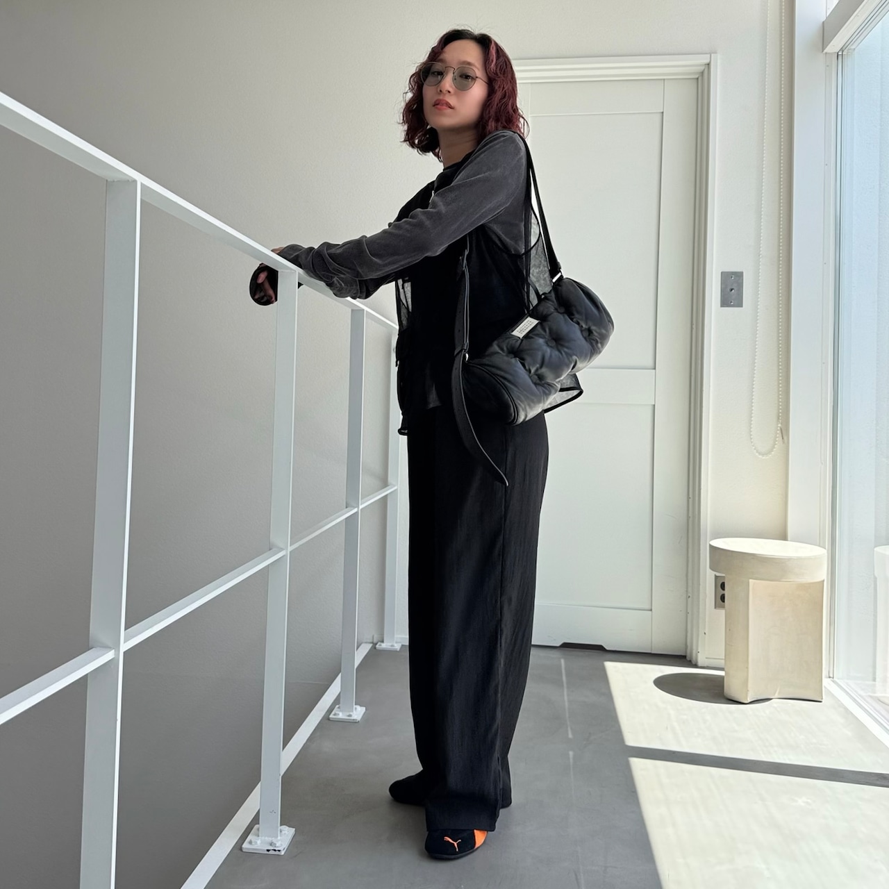 チュールシアーミリタリーvest/ブラック