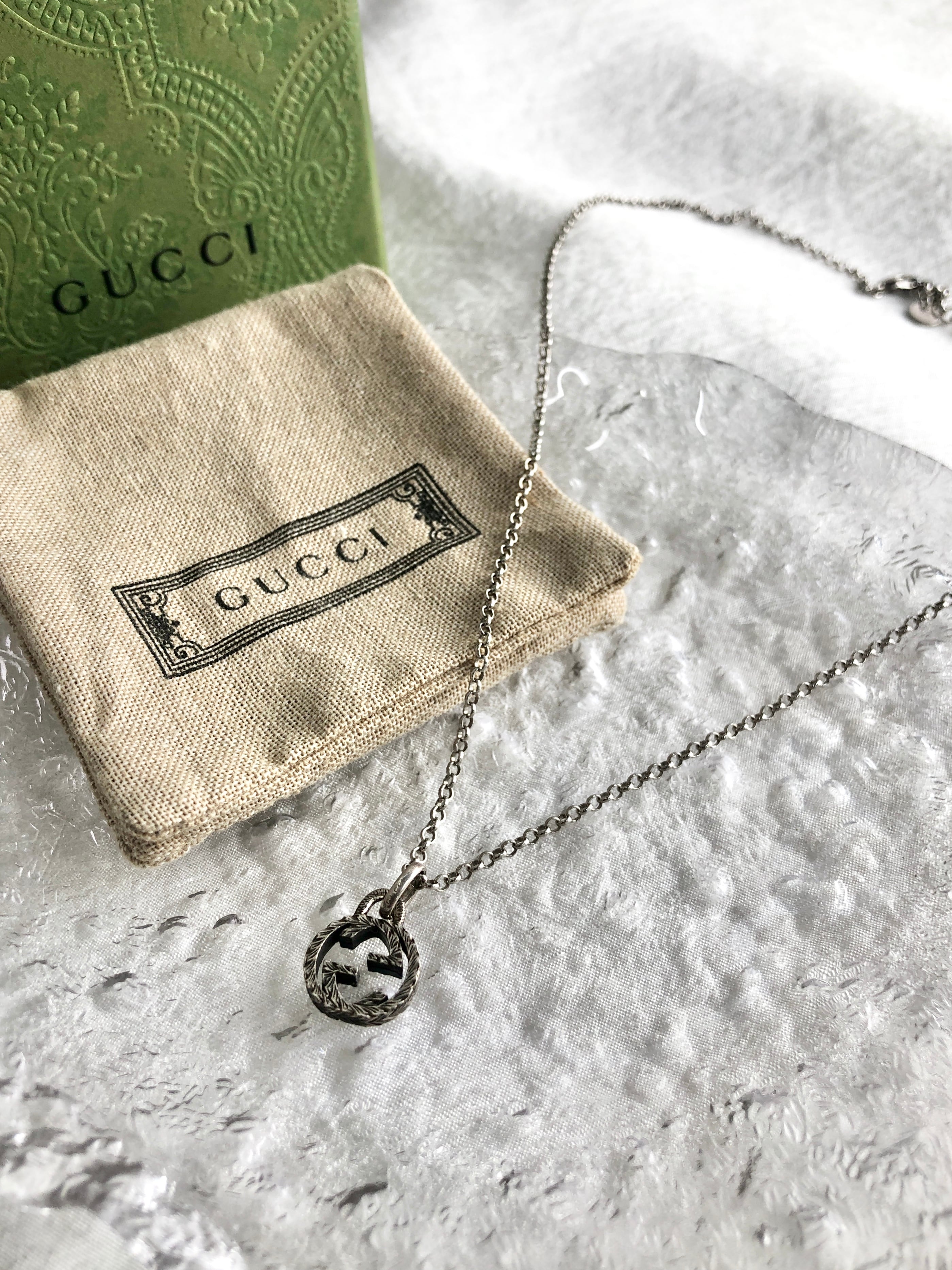 GUCCI グッチ アラベスク ネックレス シルバー インターロッキング 925