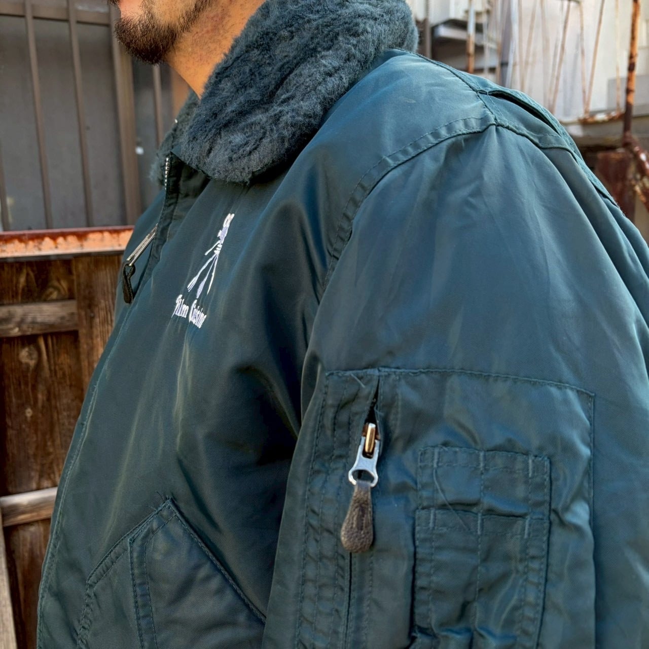 90s フライトジャケット B-15タイプ CWU クルージャケット ボア付き