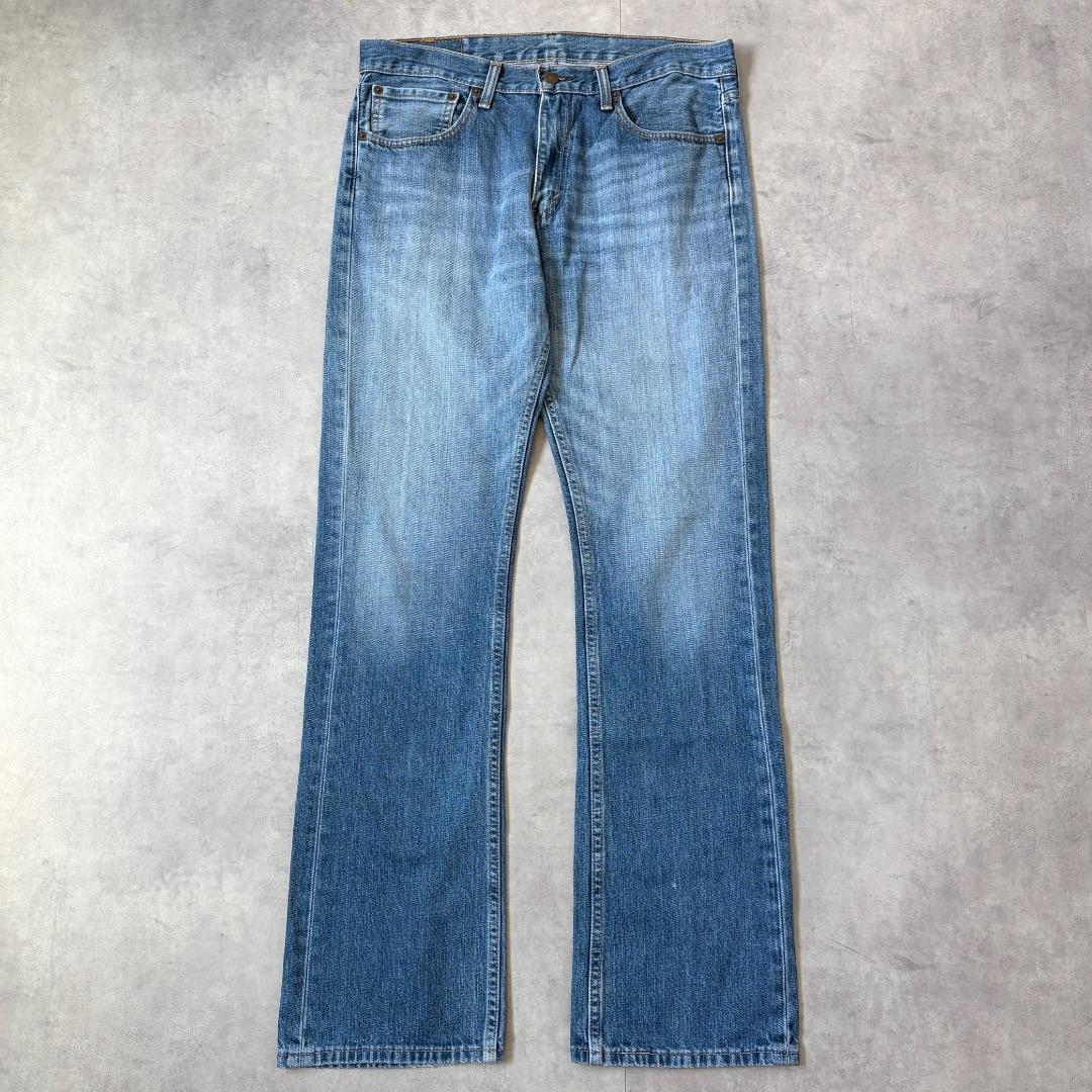 リーバイス527 Levis W34 フレア ブーツ 青 古着 ヒゲ 22213