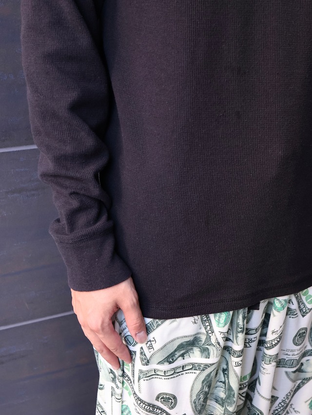 relaxed thermal polo shirt