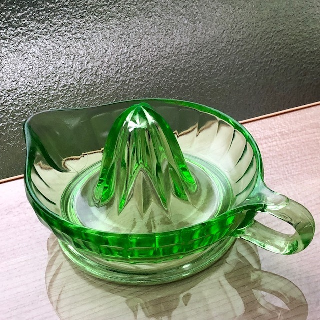 ウランガラス リーマー ディプレッションガラス 絞り器 | アンティーク 