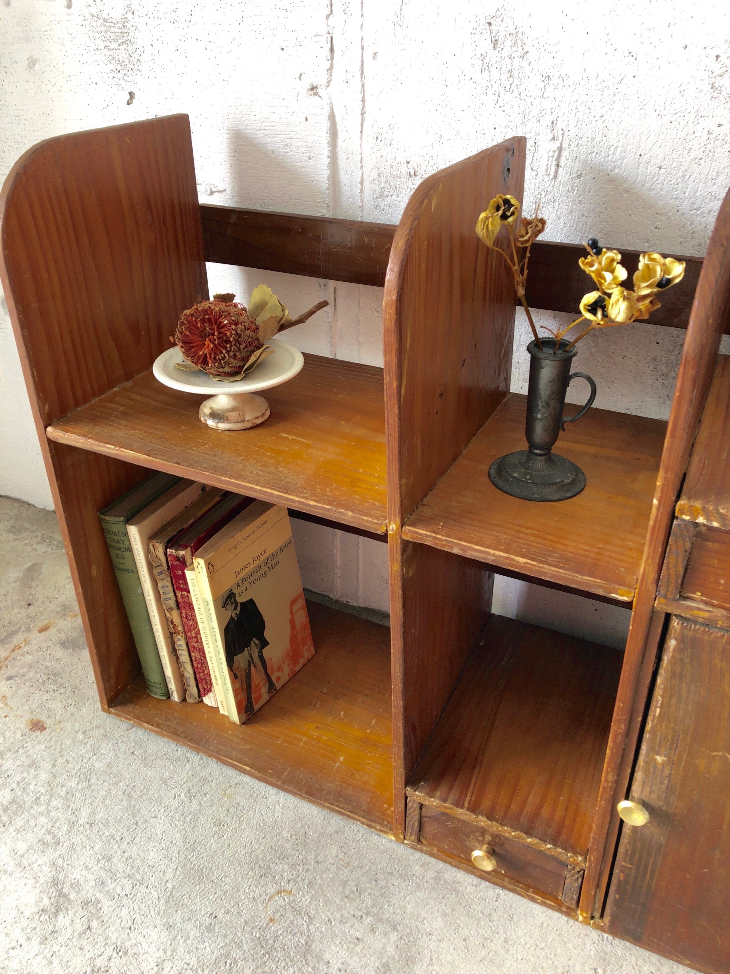 古い レトロな本棚 レトロな木味の収納棚［古家具］ | giraffes craft