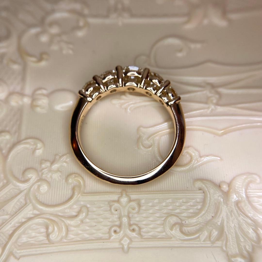 k18 平和堂貿易 クィーン 天然ダイヤモンドリング 1.03 指輪 リング