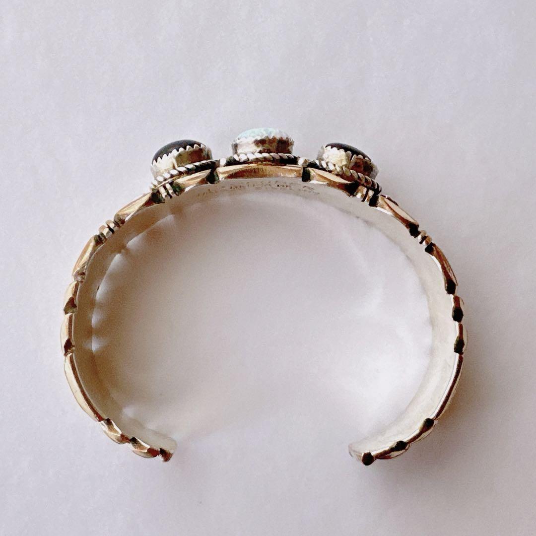 J609】Vintage Navajo 14K & SV925 Bangle | ROOM925