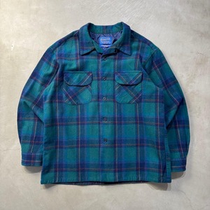 90-00s PENDLETON wool board shirt
