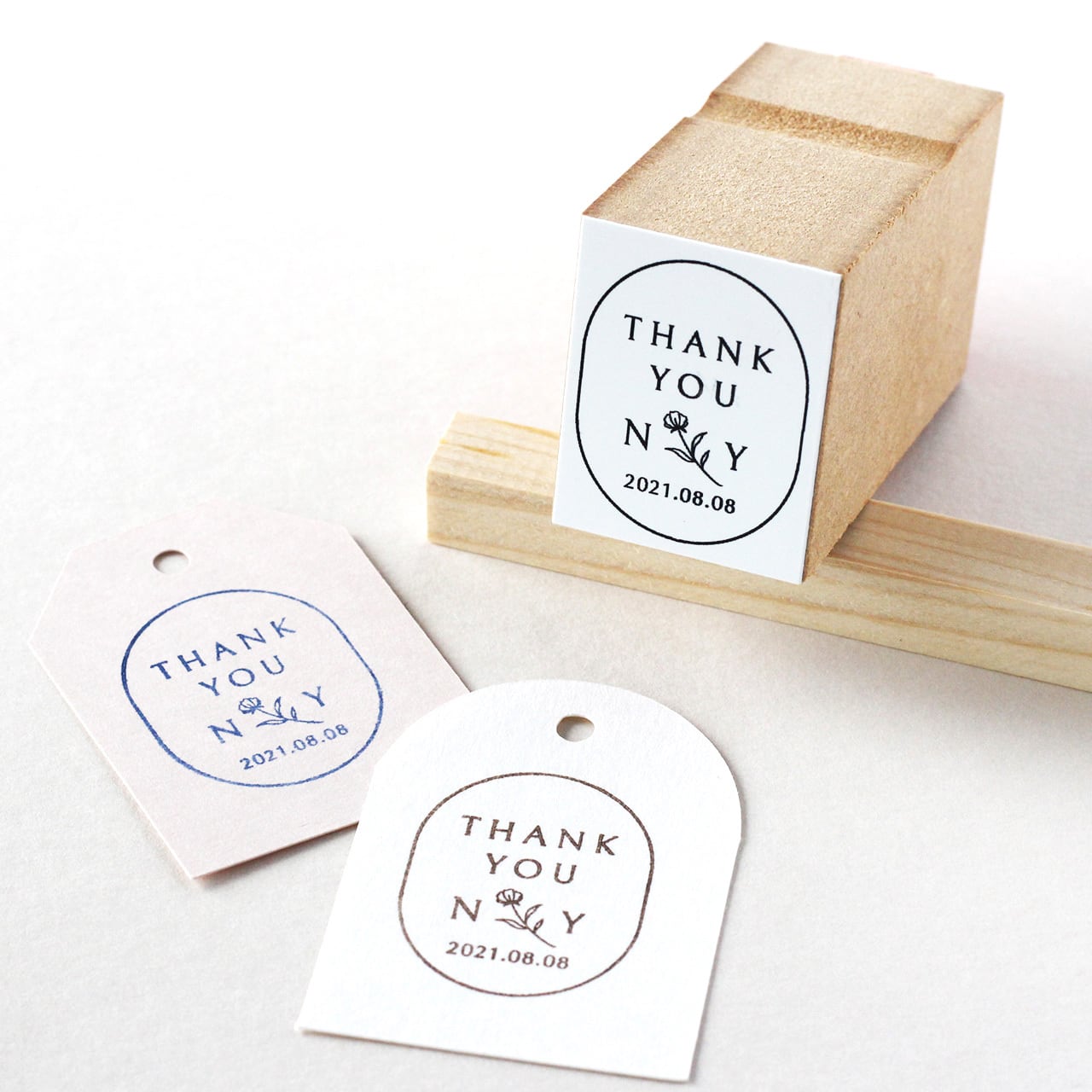 Thankyou スタンプ(オーバル) (オーダーメイド)