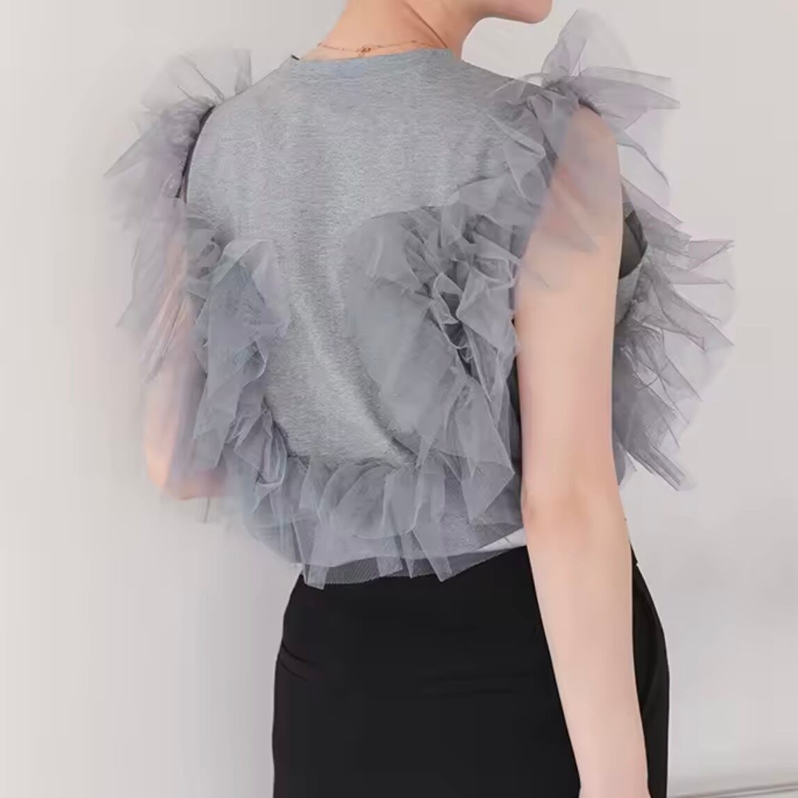 frills tulle 3way tops