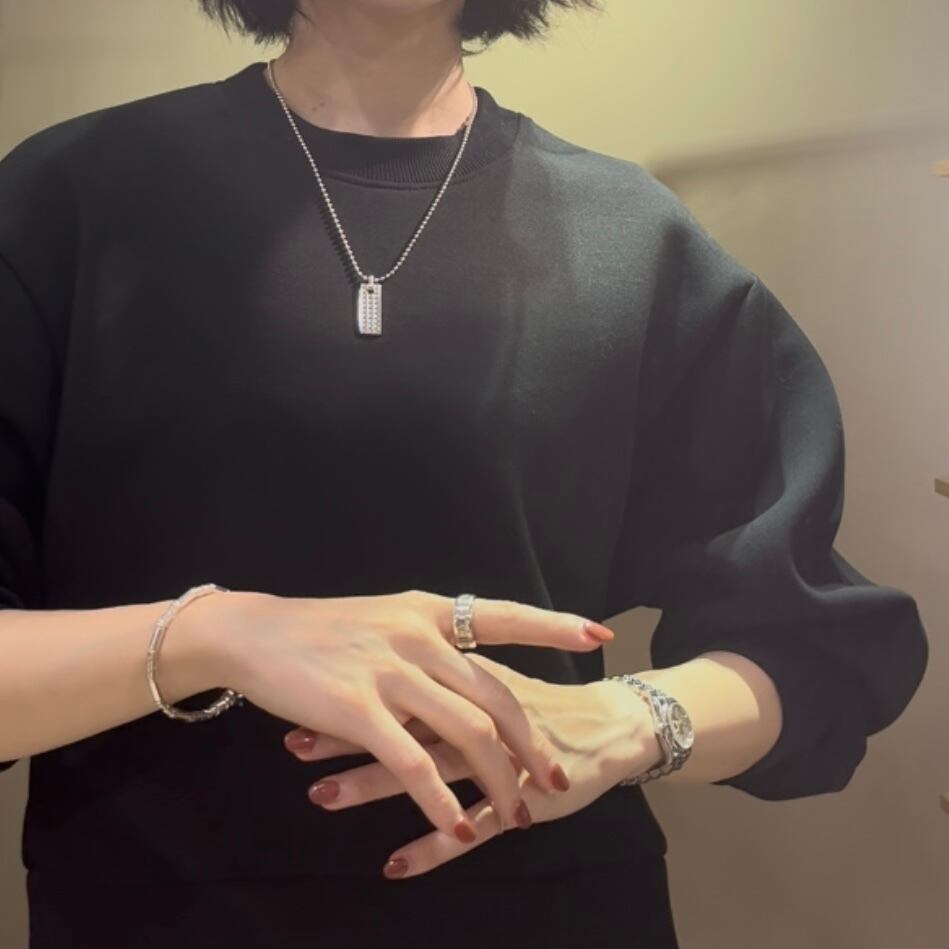 TIFFANY&CO.】T1999 ダイヤモンドバー ネックレス／シルバー925／幾何