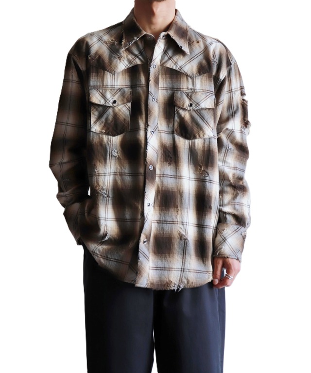 Rafu / Rafu002  WESTEN SHIRT (BROWN)