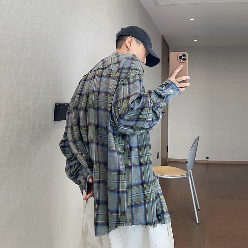 dannyandzeeオーバーサイズチェックシャツ | mblueshop