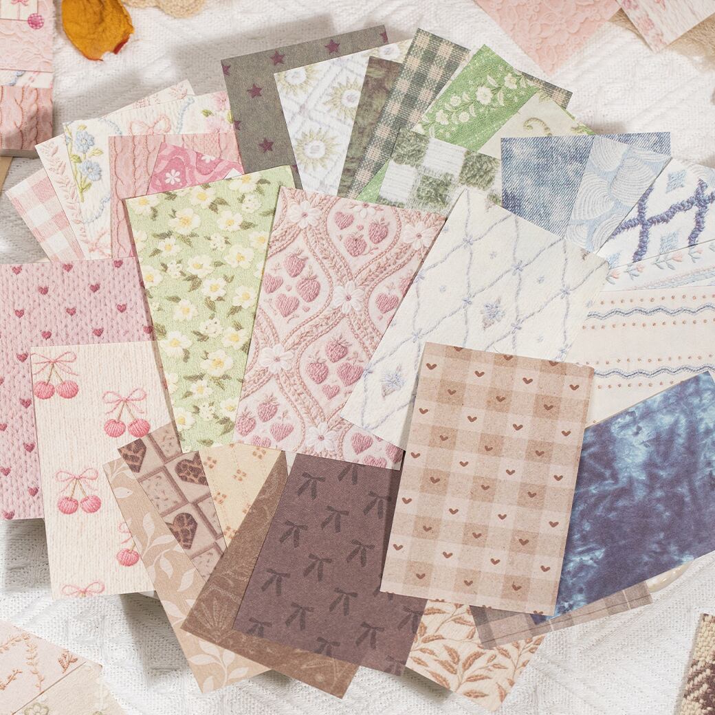 素材紙】手帳デコ コラージュ素材 デザインペーパー｜Flower Texture