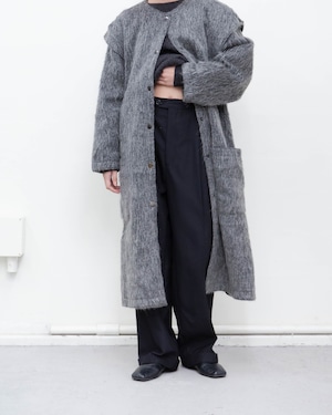 1980s Euro vintage - tucked wide wool trousers