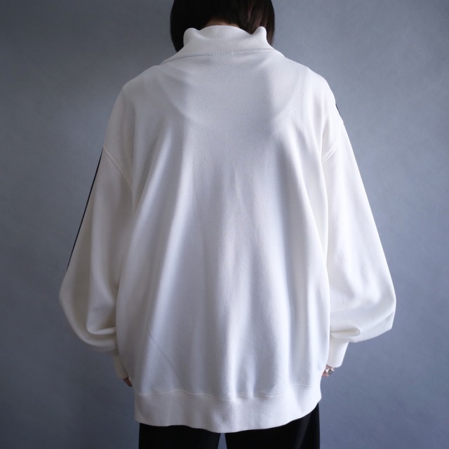 "NAUTICA" sleeve line design loose silhouette white track jacket