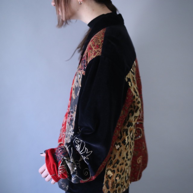 "刺繍" beautiful flower and sequin design special jacket
