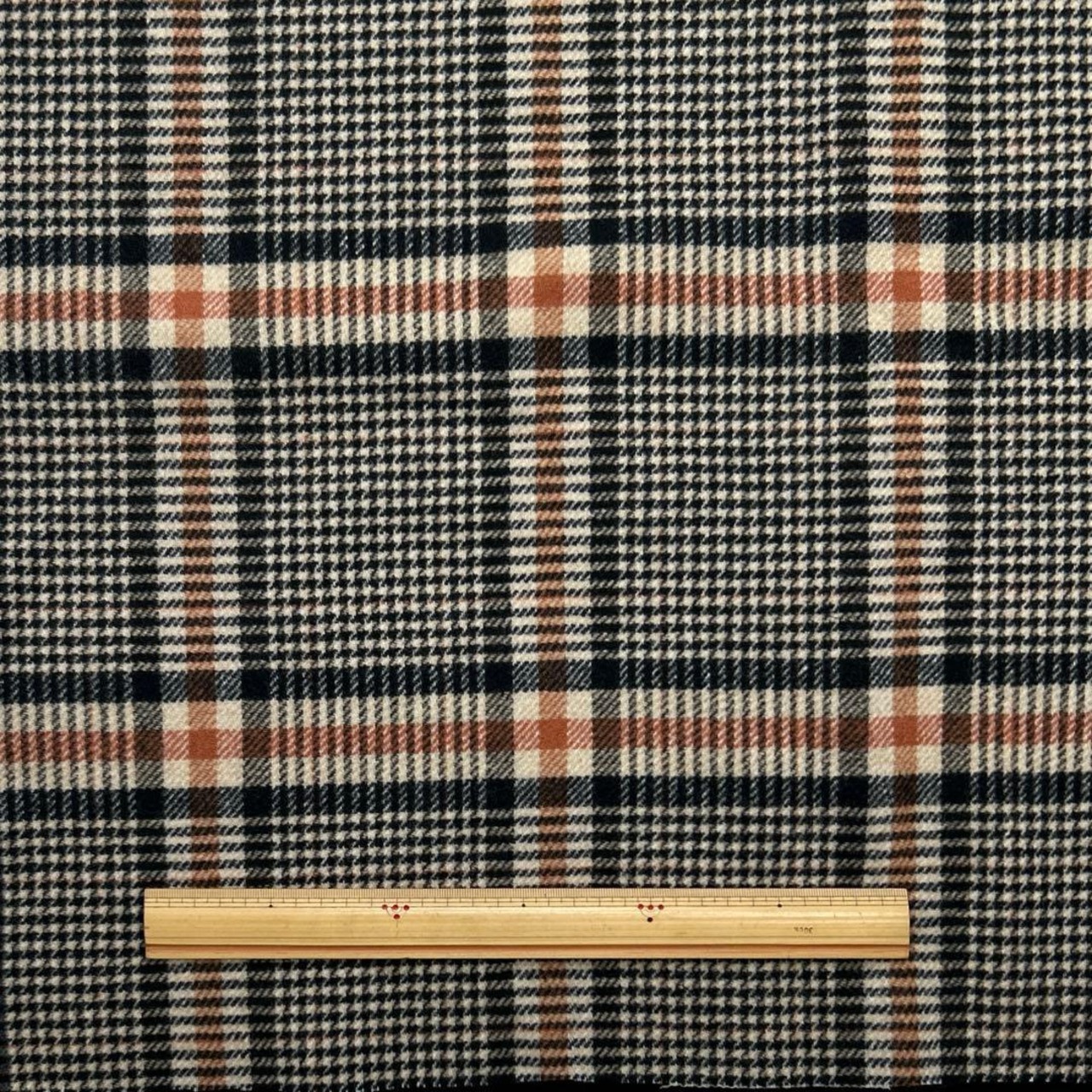 ★NY224◆50cm◆ウールアクリル混起毛カシミアタッチ生地◆グレンチェック