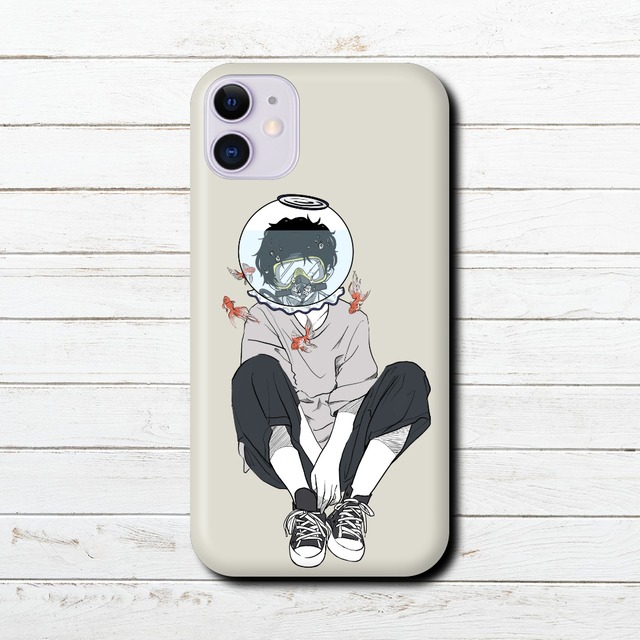 Iphoneケース スマホケース イラスト かっこいい 男子 イケメン メンズ おしゃれ シンプル Iphone13 12 11 Aquos Xperia Galaxy Oppo Basio Android アンドロイド ケース 個性的 おすすめ 人気 イラストレーター 絵師 グッズ タイトル 金魚鉢 作 7 7 4 ナナシ E 4