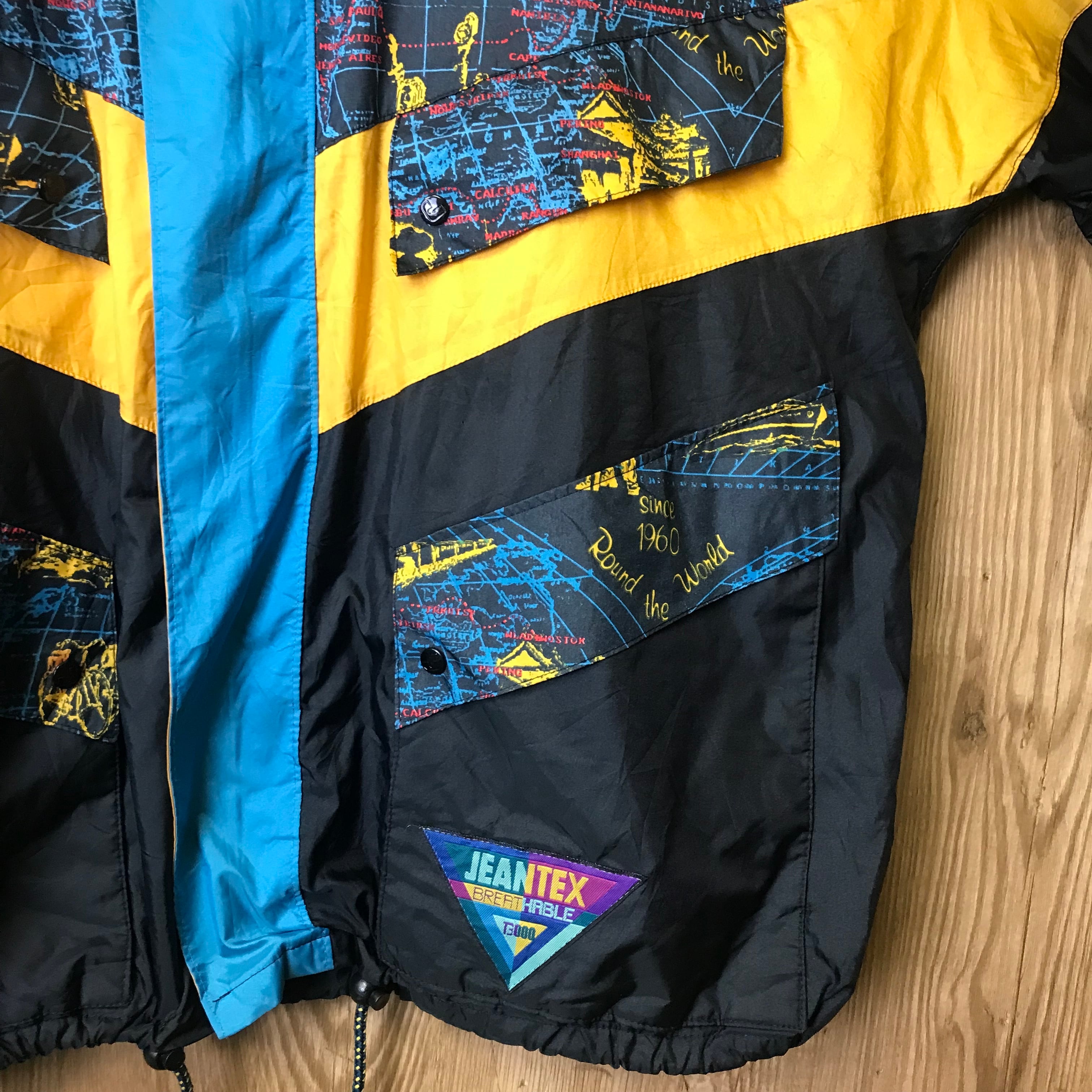 90s VINTAGE JEANTEX ナイロンジャケット フード収納付き メンズ 90s VINTAGE JEANTEX ナイロンジャケット フード収納付き メンズ