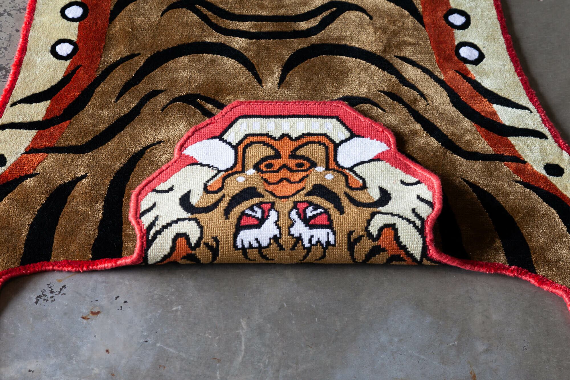 Tibetan Tiger Rug 《Lサイズ•シルクNIGOモデル013》チベタン Tibetan Tiger Rug 《Lサイズ•シルクNIGOモデル013》チベタン