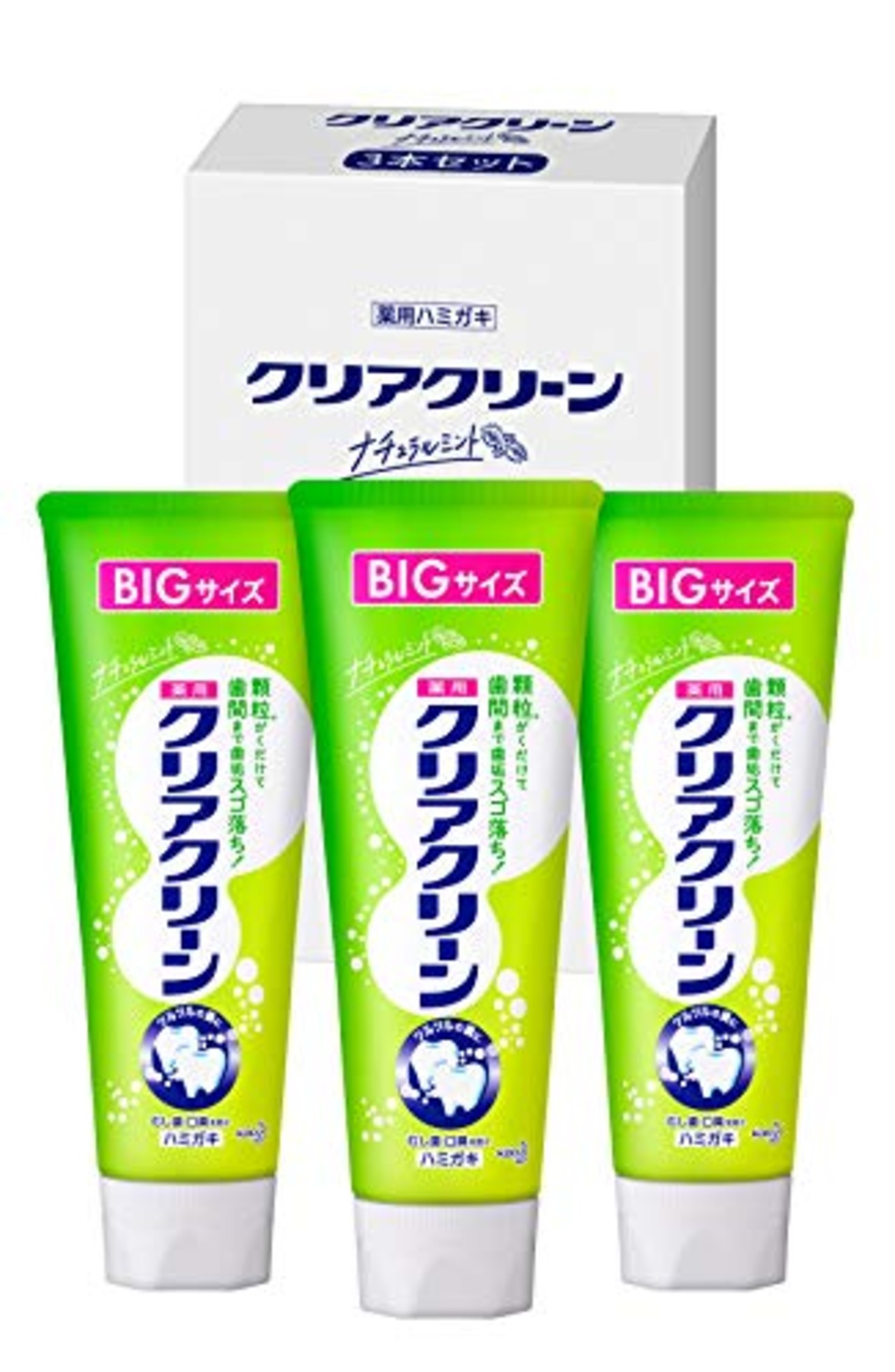 クリアクリーン ハミガキ ナチュラルミント 大容量 170g × 3本セット [医薬部外品]