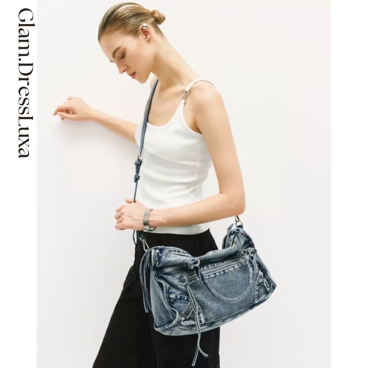 Vintage Denim 2WAYバッグ_B08