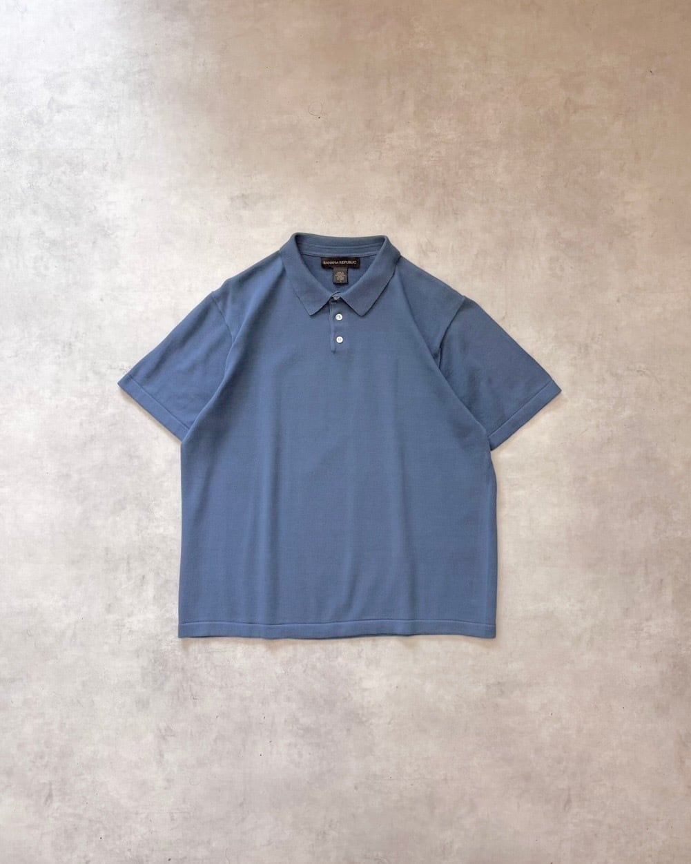 【Used】 2000’s “Banana Republic” Cotton Knit Polo Shirt MADE IN HONG KONG