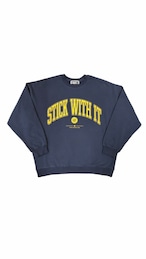 STICK WITH IT LOGO sweat -NAVY-